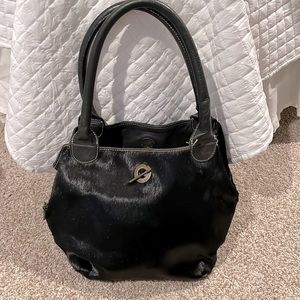 Guia’s, black calf hair hobo bag. Made in Italy. EUC